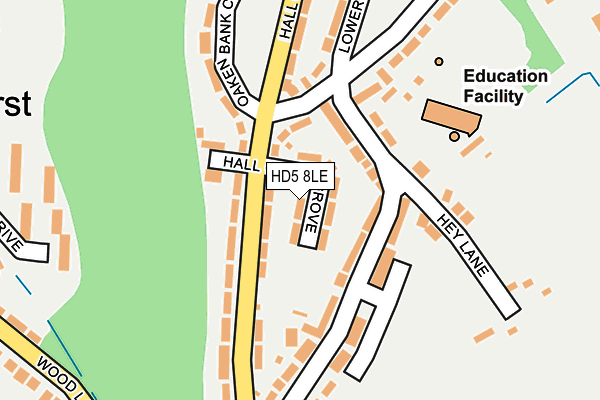 HD5 8LE map - OS OpenMap – Local (Ordnance Survey)