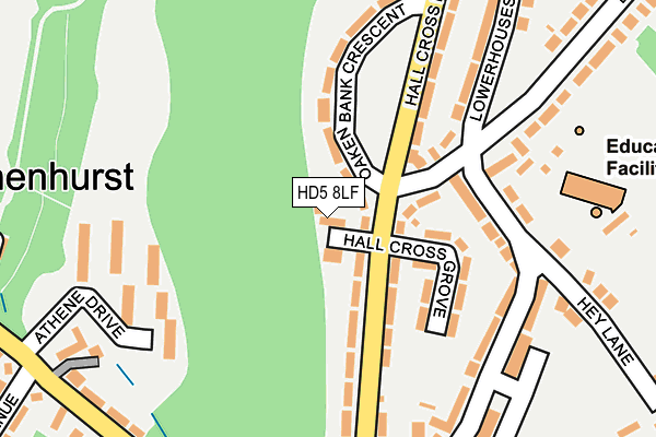 HD5 8LF map - OS OpenMap – Local (Ordnance Survey)
