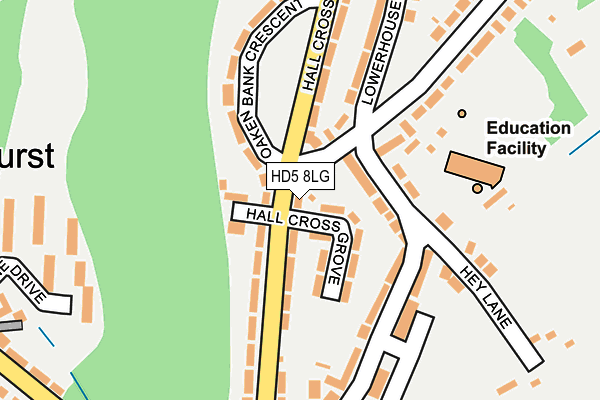 HD5 8LG map - OS OpenMap – Local (Ordnance Survey)