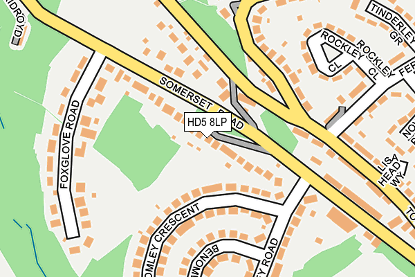 HD5 8LP map - OS OpenMap – Local (Ordnance Survey)