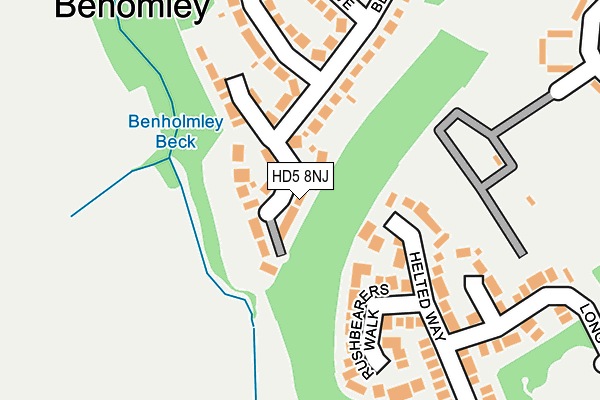 HD5 8NJ map - OS OpenMap – Local (Ordnance Survey)