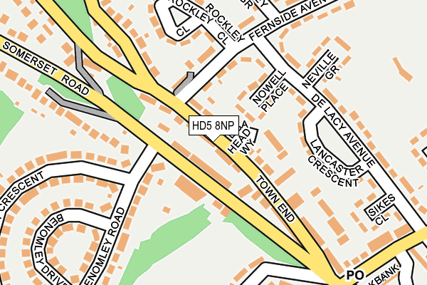 HD5 8NP map - OS OpenMap – Local (Ordnance Survey)