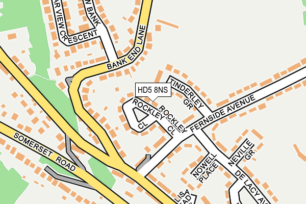 HD5 8NS map - OS OpenMap – Local (Ordnance Survey)