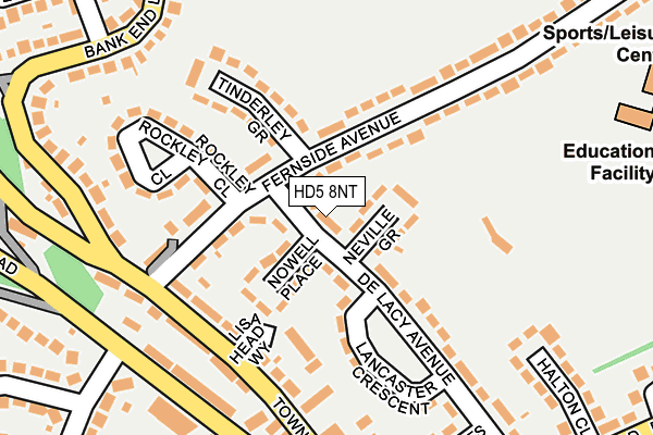 HD5 8NT map - OS OpenMap – Local (Ordnance Survey)