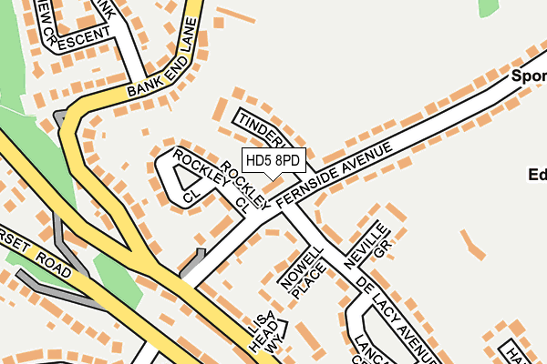 HD5 8PD map - OS OpenMap – Local (Ordnance Survey)