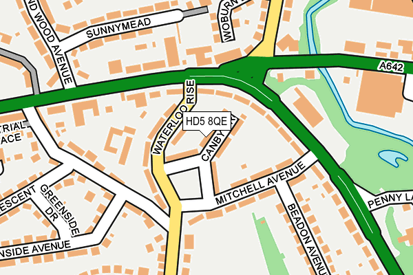 HD5 8QE map - OS OpenMap – Local (Ordnance Survey)