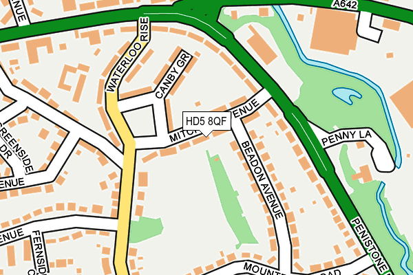 HD5 8QF map - OS OpenMap – Local (Ordnance Survey)