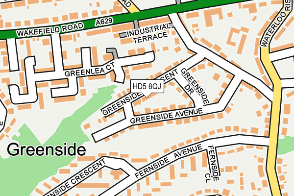 HD5 8QJ map - OS OpenMap – Local (Ordnance Survey)
