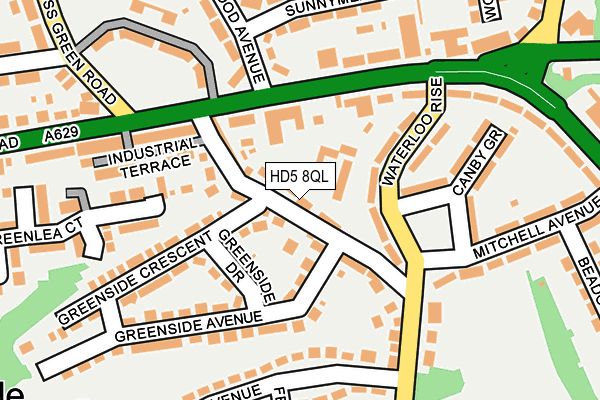 HD5 8QL map - OS OpenMap – Local (Ordnance Survey)