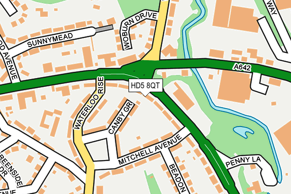 HD5 8QT map - OS OpenMap – Local (Ordnance Survey)
