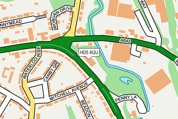 HD5 8QU map - OS OpenMap – Local (Ordnance Survey)