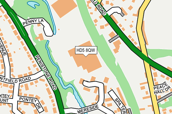 HD5 8QW map - OS OpenMap – Local (Ordnance Survey)