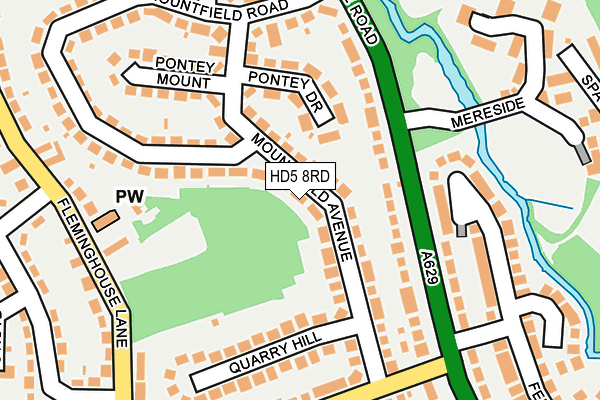 HD5 8RD map - OS OpenMap – Local (Ordnance Survey)