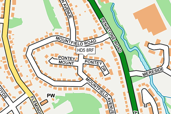 HD5 8RF map - OS OpenMap – Local (Ordnance Survey)