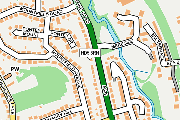 HD5 8RN map - OS OpenMap – Local (Ordnance Survey)