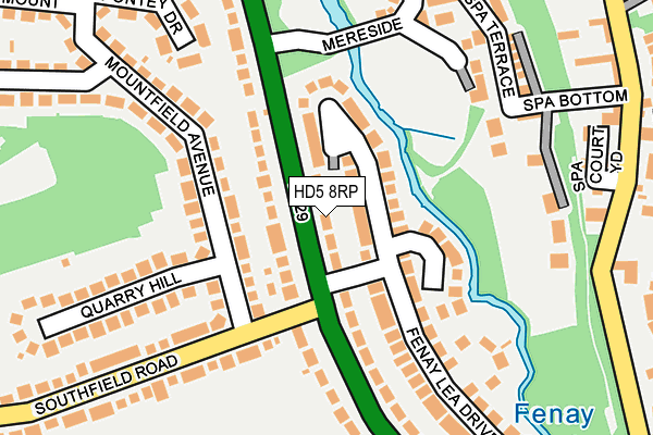 HD5 8RP map - OS OpenMap – Local (Ordnance Survey)