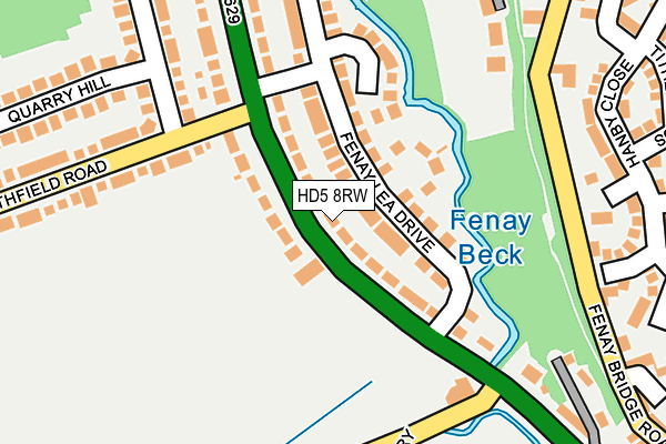 HD5 8RW map - OS OpenMap – Local (Ordnance Survey)