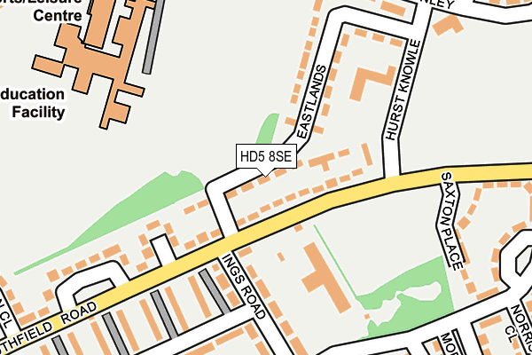HD5 8SE map - OS OpenMap – Local (Ordnance Survey)
