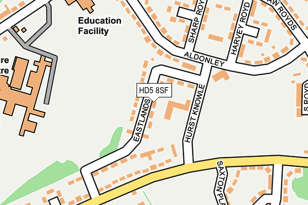 HD5 8SF map - OS OpenMap – Local (Ordnance Survey)