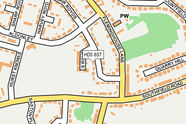 HD5 8ST map - OS OpenMap – Local (Ordnance Survey)