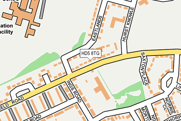 HD5 8TG map - OS OpenMap – Local (Ordnance Survey)