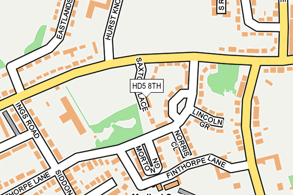 HD5 8TH map - OS OpenMap – Local (Ordnance Survey)