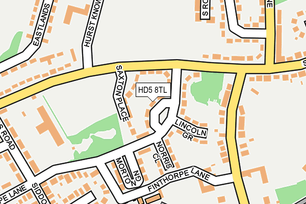 HD5 8TL map - OS OpenMap – Local (Ordnance Survey)