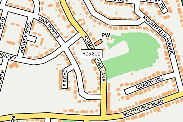 HD5 8UD map - OS OpenMap – Local (Ordnance Survey)