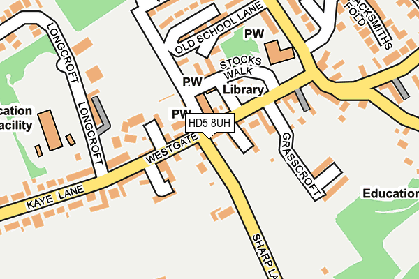 HD5 8UH map - OS OpenMap – Local (Ordnance Survey)