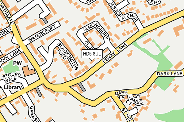 HD5 8UL map - OS OpenMap – Local (Ordnance Survey)