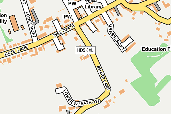 HD5 8XL map - OS OpenMap – Local (Ordnance Survey)