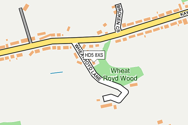 HD5 8XS map - OS OpenMap – Local (Ordnance Survey)