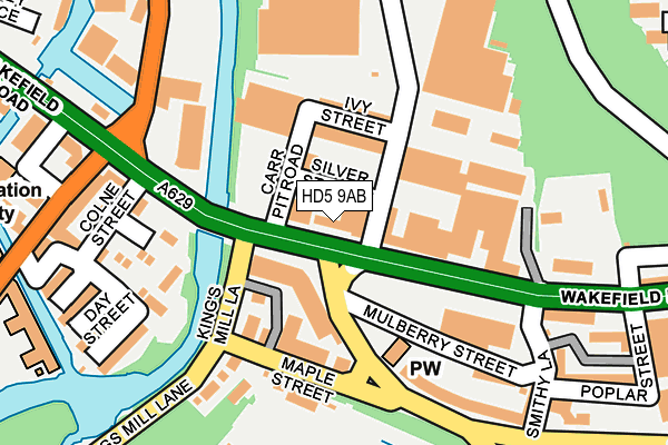 HD5 9AB map - OS OpenMap – Local (Ordnance Survey)