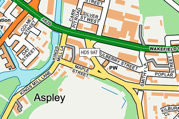 HD5 9AT map - OS OpenMap – Local (Ordnance Survey)