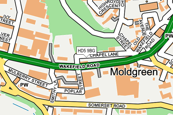 HD5 9BG map - OS OpenMap – Local (Ordnance Survey)