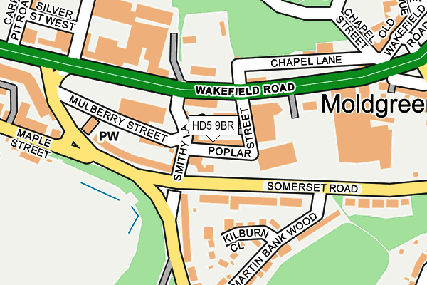HD5 9BR map - OS OpenMap – Local (Ordnance Survey)