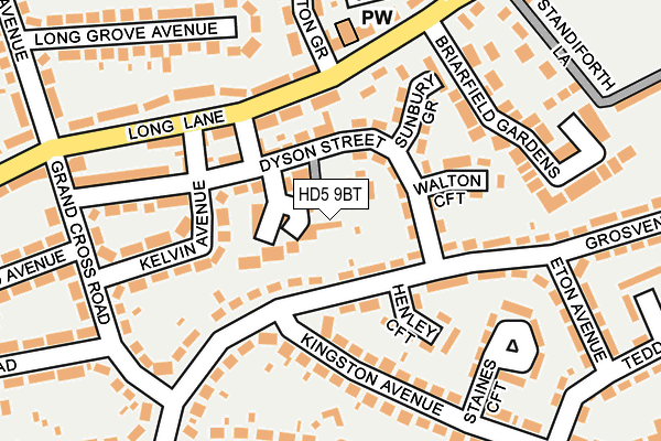 HD5 9BT map - OS OpenMap – Local (Ordnance Survey)