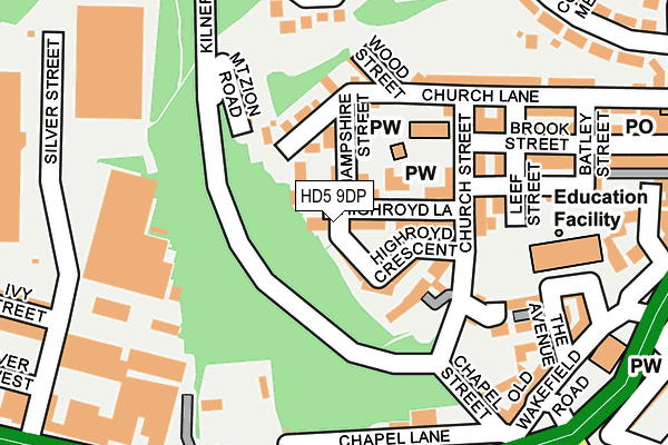 HD5 9DP map - OS OpenMap – Local (Ordnance Survey)