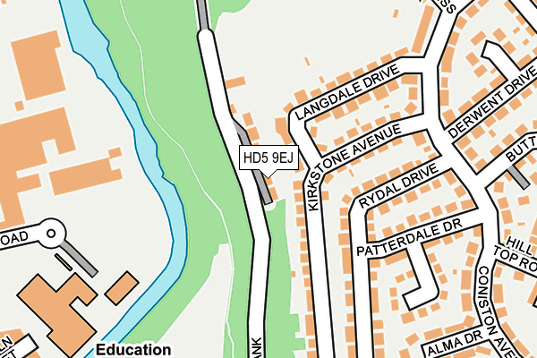 HD5 9EJ map - OS OpenMap – Local (Ordnance Survey)