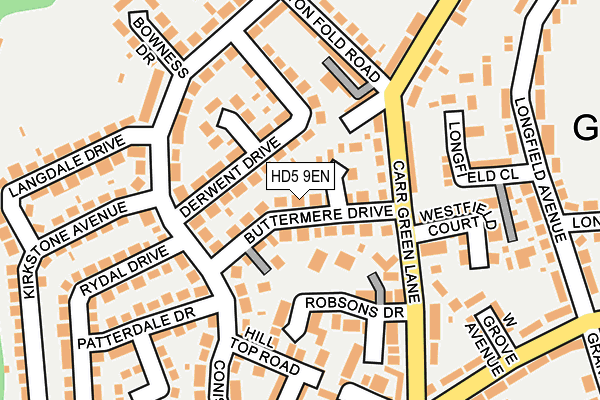 HD5 9EN map - OS OpenMap – Local (Ordnance Survey)
