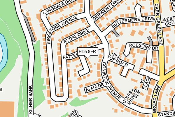 HD5 9ER map - OS OpenMap – Local (Ordnance Survey)