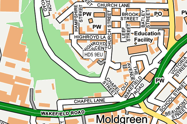 HD5 9EU map - OS OpenMap – Local (Ordnance Survey)