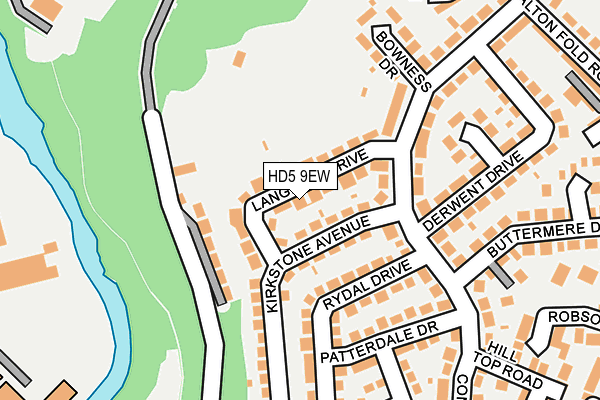 HD5 9EW map - OS OpenMap – Local (Ordnance Survey)