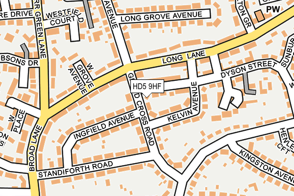 HD5 9HF map - OS OpenMap – Local (Ordnance Survey)