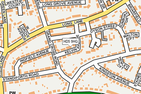 HD5 9HG map - OS OpenMap – Local (Ordnance Survey)
