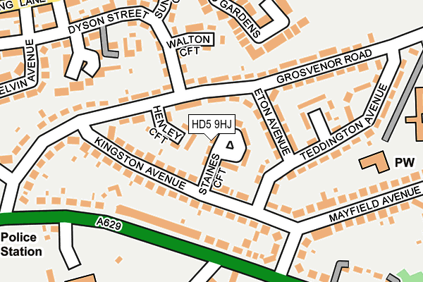 HD5 9HJ map - OS OpenMap – Local (Ordnance Survey)