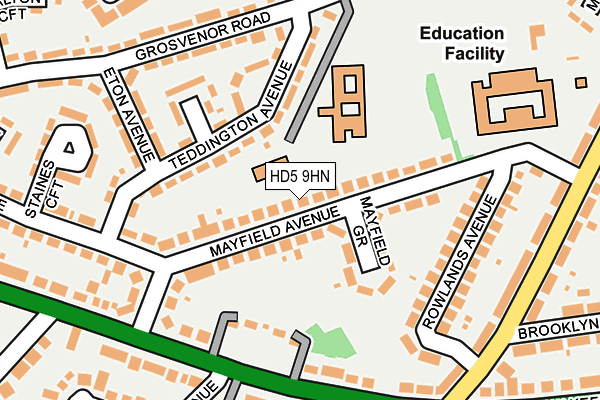 HD5 9HN map - OS OpenMap – Local (Ordnance Survey)