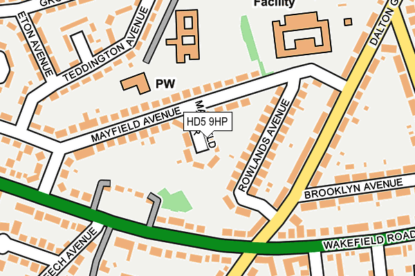 HD5 9HP map - OS OpenMap – Local (Ordnance Survey)