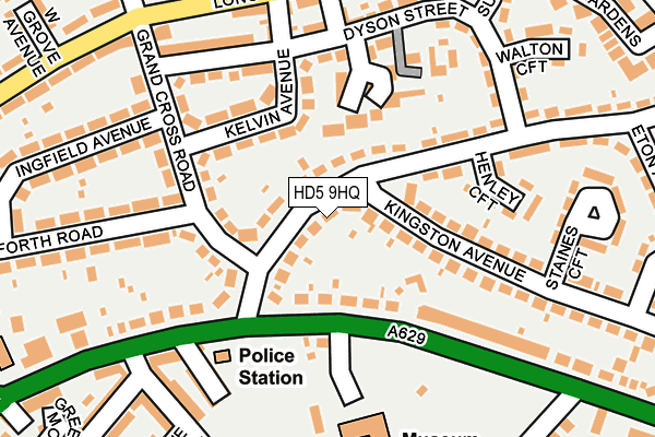 HD5 9HQ map - OS OpenMap – Local (Ordnance Survey)