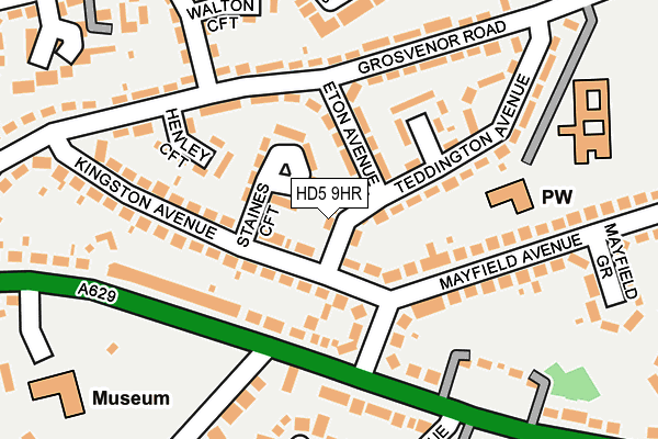 HD5 9HR map - OS OpenMap – Local (Ordnance Survey)